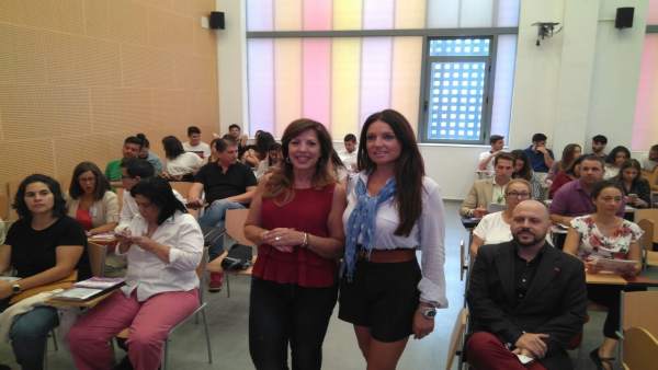 Téllez y Chacón en la inauguración de las jornadas Téllez y Chacón en la inauguración de las jornadas