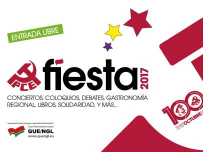 Cartel de la fiesta del PCE 2017.