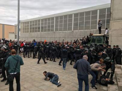 Punto de votación del presidente Puigdemont