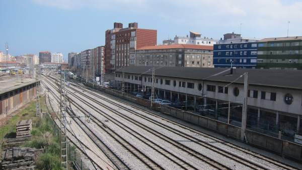 Vías del tren en Santander Vías del tren en Santander