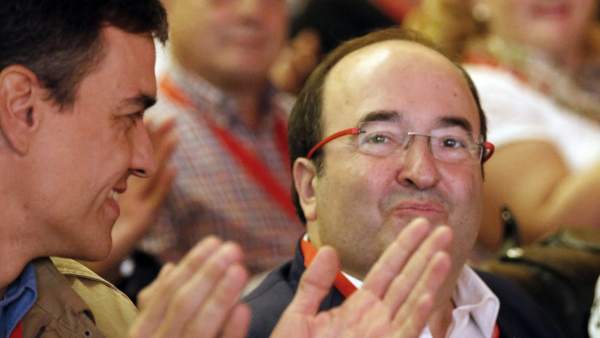 Los líderes del PSOE y el PSC, Pedro Sánchez y Miquel Iceta. Los líderes del PSOE y el PSC, Pedro Sánchez y Miquel Iceta.