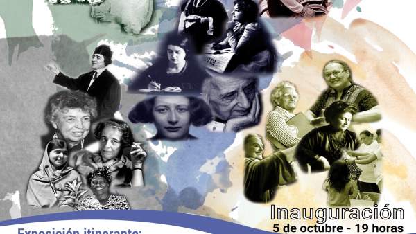 Cartel de la muestra 'Huellas de mujeres geniales' Cartel de la muestra 'Huellas de mujeres geniales'