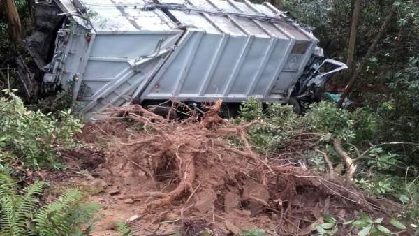 Imagen del accidente. Imagen del accidente.
