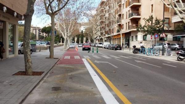 Carril bici de la calle Jesús Carril bici de la calle Jesús