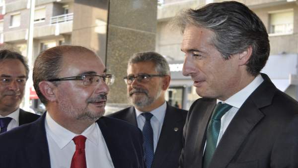 Javier Lambán e Íñigo de la Serna, esta tarde en Zaragoza Javier Lambán e Íñigo de la Serna, esta tarde en Zaragoza