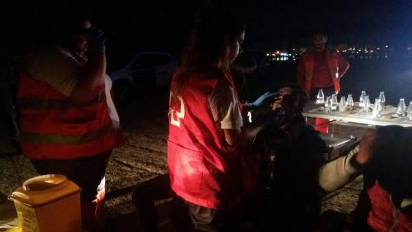 Voluntarios en las labores de asistencia Voluntarios en las labores de asistencia