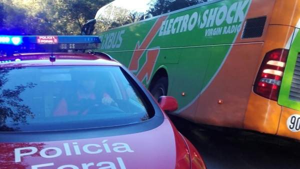 Autobús accidentado en Zugarramurdi Autobús accidentado en Zugarramurdi