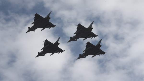 Un eurofighter se estrella tras participar en el desfile del 12 de Octubre Un eurofighter se estrella tras participar en el desfile del 12 de Octubre