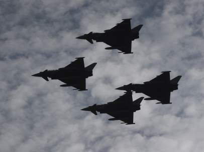 Un eurofighter se estrella tras participar en el desfile del 12 de Octubre