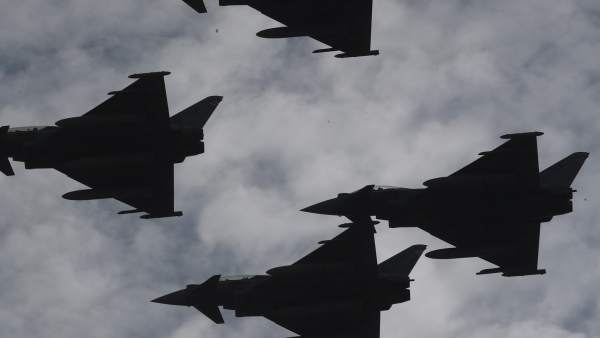 Un eurofighter se estrella tras participar en el desfile del 12 de Octubre Un eurofighter se estrella tras participar en el desfile del 12 de Octubre