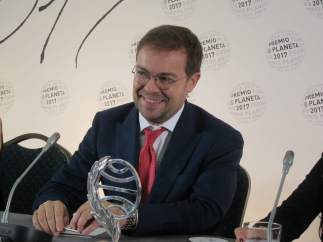 Javier Sierra, en rueda de prensa tras ganar el Premio Planeta