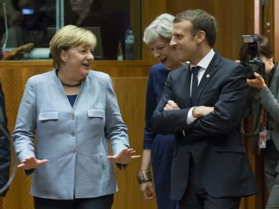 Angela Merkel y Emmanuel Macron