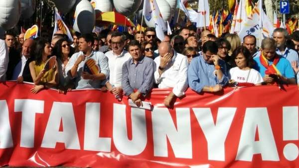 Cabecera de la manifestación de SCC en Barcelona. Cabecera de la manifestación de SCC en Barcelona.