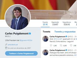 Twitter de Carles Puigdemont