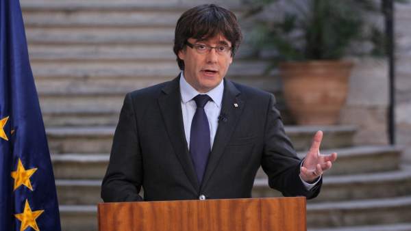 Declaración institucional de Carles Puigdemont desde Girona. Declaración institucional de Carles Puigdemont desde Girona.