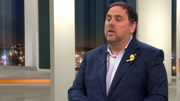 Oriol Junqueras, en el plató de TV3. Oriol Junqueras, en el plató de TV3.