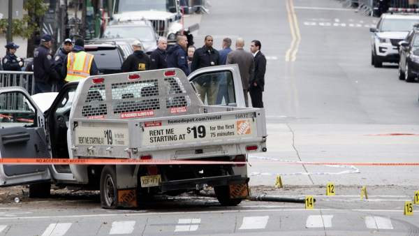 La camioneta del atentado de Nueva York La camioneta del atentado de Nueva York