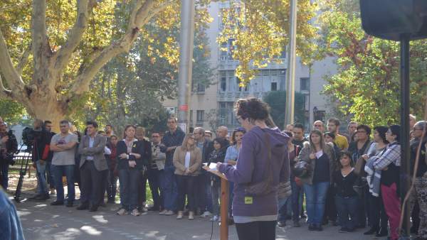 Concentración de estudiantes en Lleida Concentración de estudiantes en Lleida
