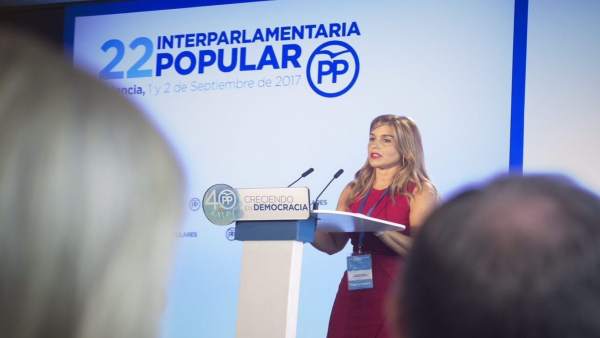Eva Ortiz en la Interparlamentaria del PP Eva Ortiz en la Interparlamentaria del PP