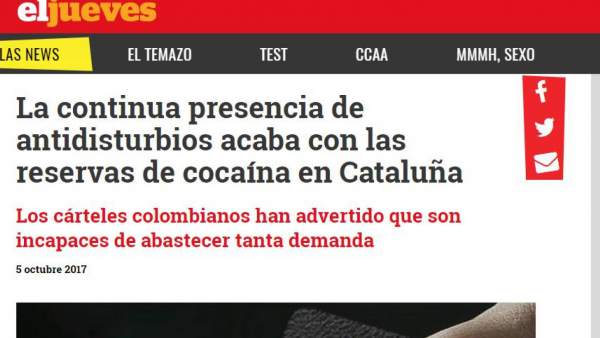 Artículo de 'El Jueves' denunciado Artículo de 'El Jueves' denunciado