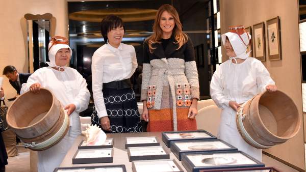 Melania Trump y Akie Abe Melania Trump y Akie Abe