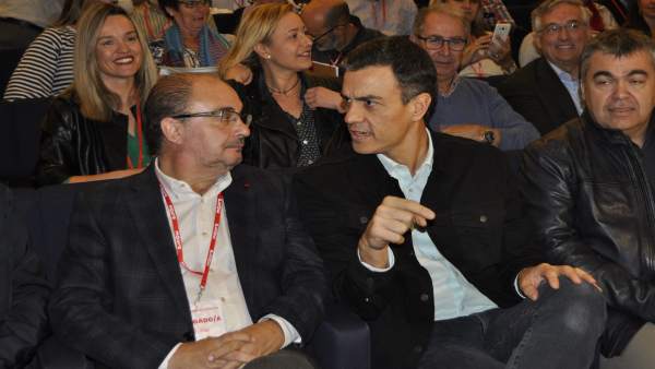 Javier Lambán y Pedro Sánchez Javier Lambán y Pedro Sánchez