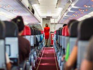 Pasajeros en un avión