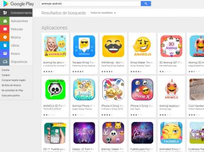 Búsqueda de animojis para Android