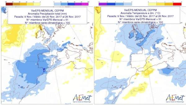 Cuadro descriptivo de la previsión de lluvias en CyL Cuadro descriptivo de la previsión de lluvias en CyL