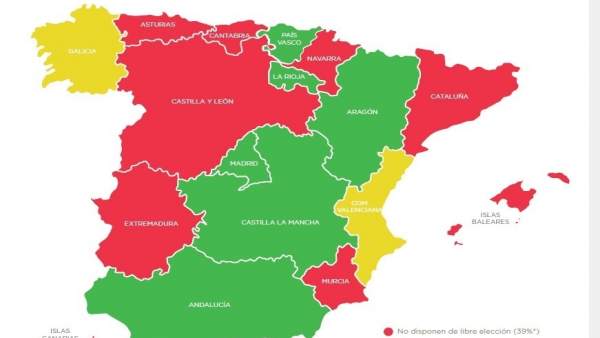 Mapa acceso a la libre elección sanitaria Mapa acceso a la libre elección sanitaria