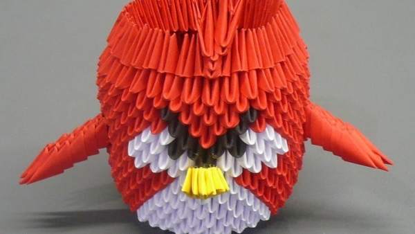 Angry Bird de origami Angry Bird de origami