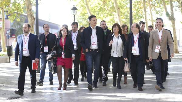 El secretario general del PSOE, Pedro Sánchez, a su llegada al Comité Federal. El secretario general del PSOE, Pedro Sánchez, a su llegada al Comité Federal.