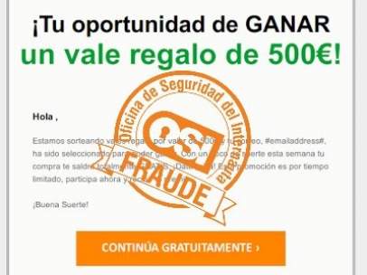 Falsos cupones de descuento