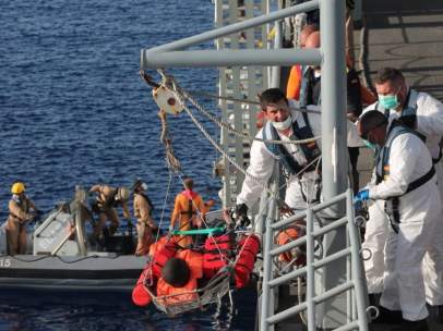 Rescate de inmigrantes en el Mediterráneo