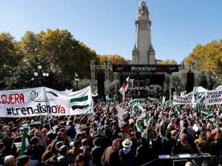 Manifestación por un tren digno en Extremadura