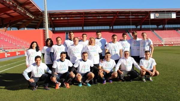 Soria.- Políticos y jugadores del Numancia Soria.- Políticos y jugadores del Numancia