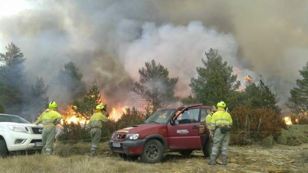 Declarado un incendio forestal en Torre la Ribera. Declarado un incendio forestal en Torre la Ribera.