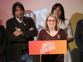 La directora de campaña de Junts per Catalunya, Elsa Artadi, en la presentación del programa electoral.