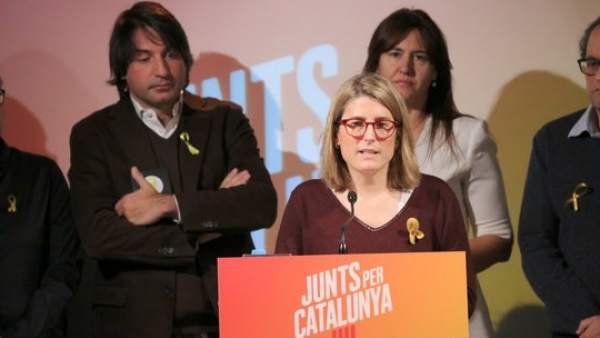 La directora de campaña de Junts per Catalunya, Elsa Artadi, en la presentación del programa electoral. La directora de campaña de Junts per Catalunya, Elsa Artadi, en la presentación del programa electoral.