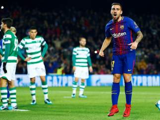 Paco Alcácer ante el Sporting