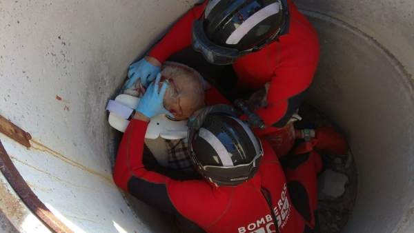 Rescate de un hombre en la Ermita de San Roque en Ceutí Rescate de un hombre en la Ermita de San Roque en Ceutí