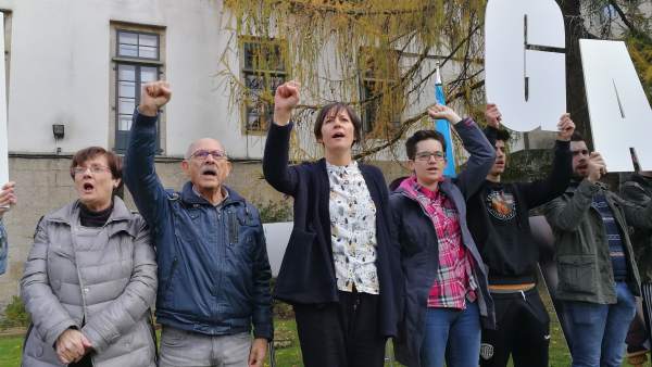Ana Pontón y Lois Diégues en el acto del BNG contra la Constitución Ana Pontón y Lois Diégues en el acto del BNG contra la Constitución