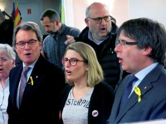 Artur Mas y Puigdemont en Bruselas