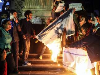 Protesta en El Cairo contra Trump e Israel
