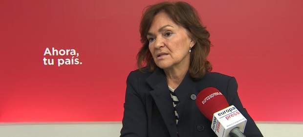 La secretaria de Igualdad del PSOE, Carmen Calvo.