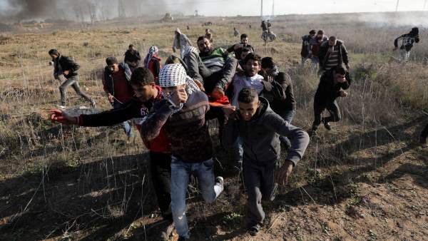 Un herido palestino Un herido palestino