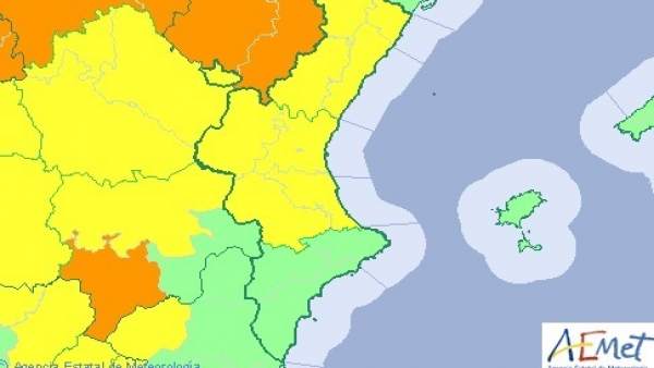 Nivel de aviso en la Comunitat Valenciana Nivel de aviso en la Comunitat Valenciana