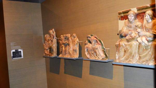Piezas originarias de Sijena, en el Museu de Lleida Piezas originarias de Sijena, en el Museu de Lleida