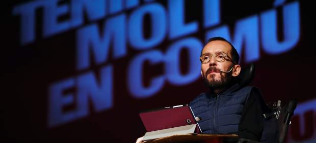 Pablo Echenique, secretario de Organización de Podemos, el pasado viernes en un acto de la campaña de las elecciones autonómicas catalanas.