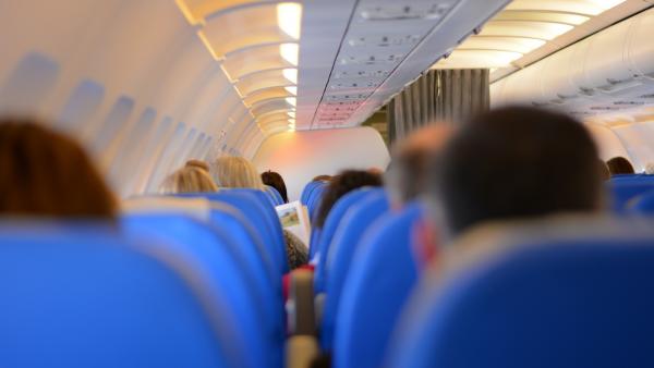 Pasajeros, avión, interior Pasajeros, avión, interior